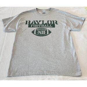 Champion Baylor University gray and green collegiate  graphic tee  LG